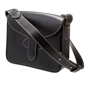 Maison Margiela MM11 black leather messenger shoulder bag